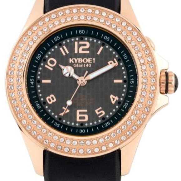 Kyboe Swarovski Crystal, Rose Goldtone 40MM WATCH - Picture 1 of 3